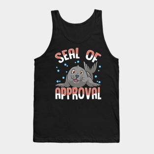 Cute & Funny Seal Of Approval Baby Seal Pun Tank Top